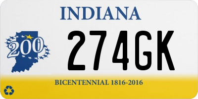 IN license plate 274GK