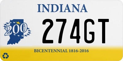 IN license plate 274GT