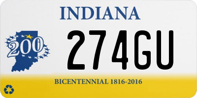 IN license plate 274GU