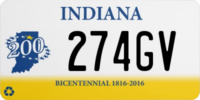 IN license plate 274GV