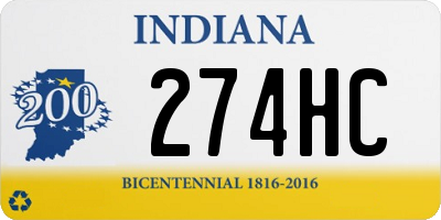 IN license plate 274HC