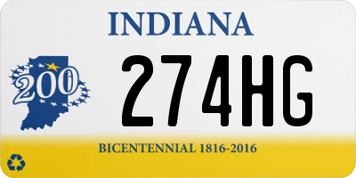 IN license plate 274HG