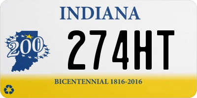 IN license plate 274HT