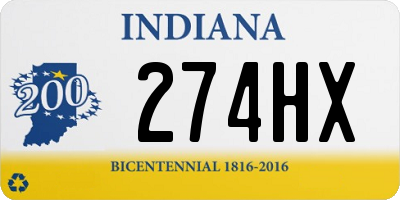 IN license plate 274HX