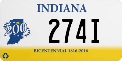 IN license plate 274I