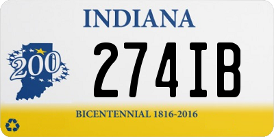 IN license plate 274IB