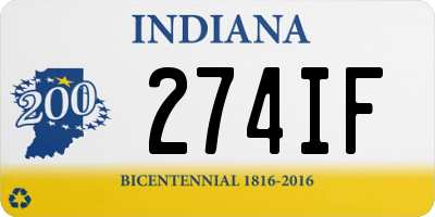 IN license plate 274IF