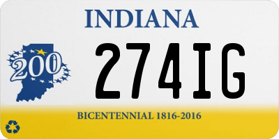 IN license plate 274IG