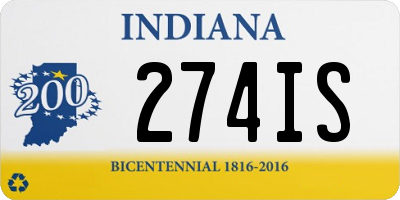 IN license plate 274IS