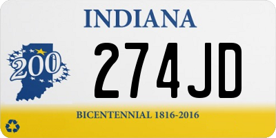 IN license plate 274JD