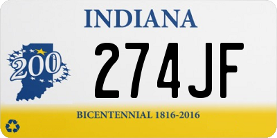 IN license plate 274JF