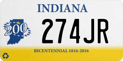 IN license plate 274JR