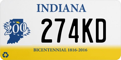 IN license plate 274KD
