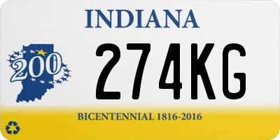 IN license plate 274KG