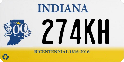 IN license plate 274KH