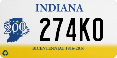 IN license plate 274KO