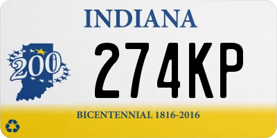 IN license plate 274KP