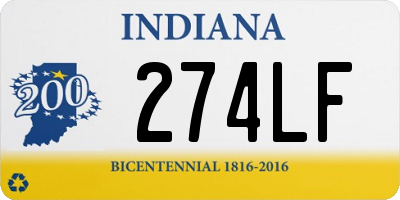 IN license plate 274LF