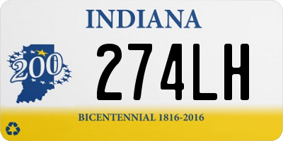 IN license plate 274LH