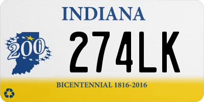 IN license plate 274LK