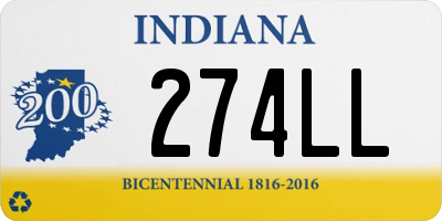 IN license plate 274LL