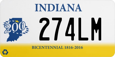 IN license plate 274LM