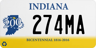 IN license plate 274MA