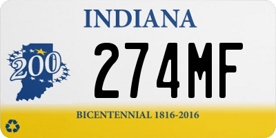 IN license plate 274MF