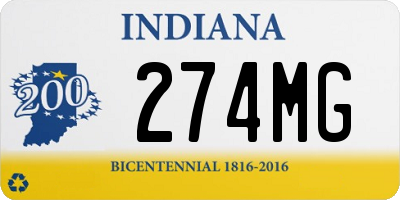 IN license plate 274MG