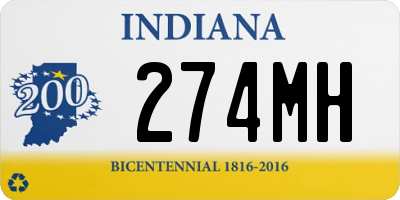 IN license plate 274MH