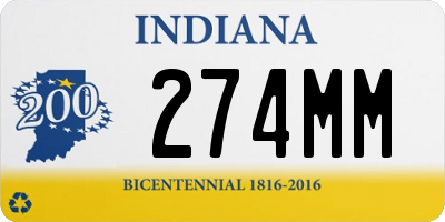 IN license plate 274MM