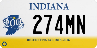 IN license plate 274MN