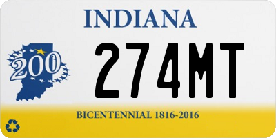 IN license plate 274MT