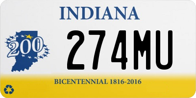 IN license plate 274MU