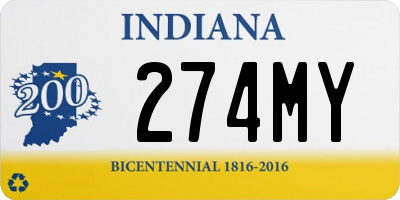 IN license plate 274MY