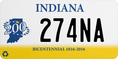 IN license plate 274NA