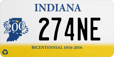 IN license plate 274NE