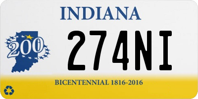 IN license plate 274NI