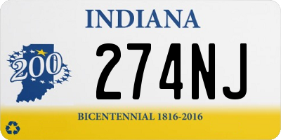 IN license plate 274NJ