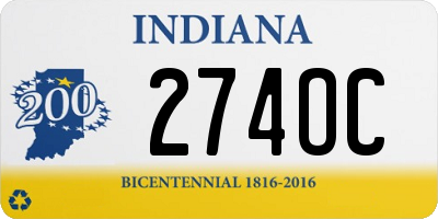 IN license plate 274OC