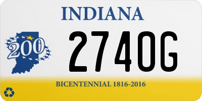 IN license plate 274OG