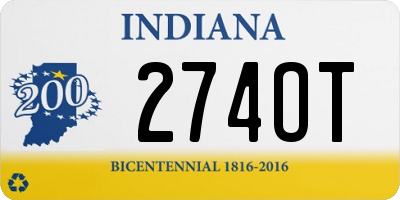 IN license plate 274OT