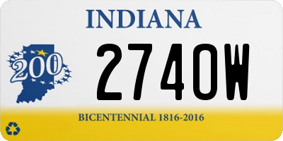 IN license plate 274OW