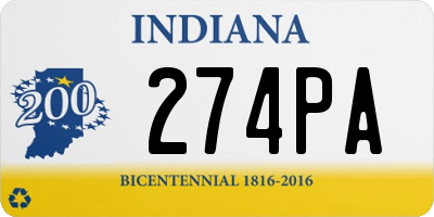 IN license plate 274PA