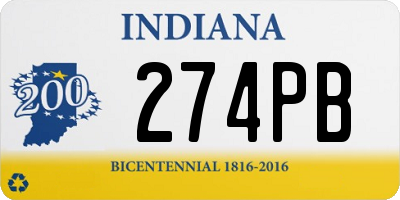 IN license plate 274PB