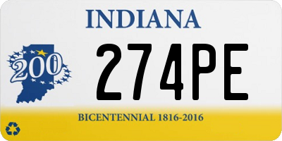 IN license plate 274PE