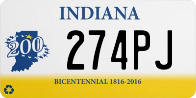 IN license plate 274PJ