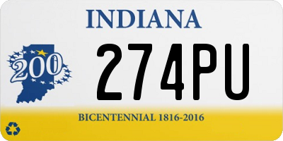 IN license plate 274PU
