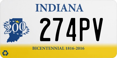 IN license plate 274PV