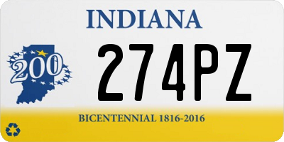 IN license plate 274PZ